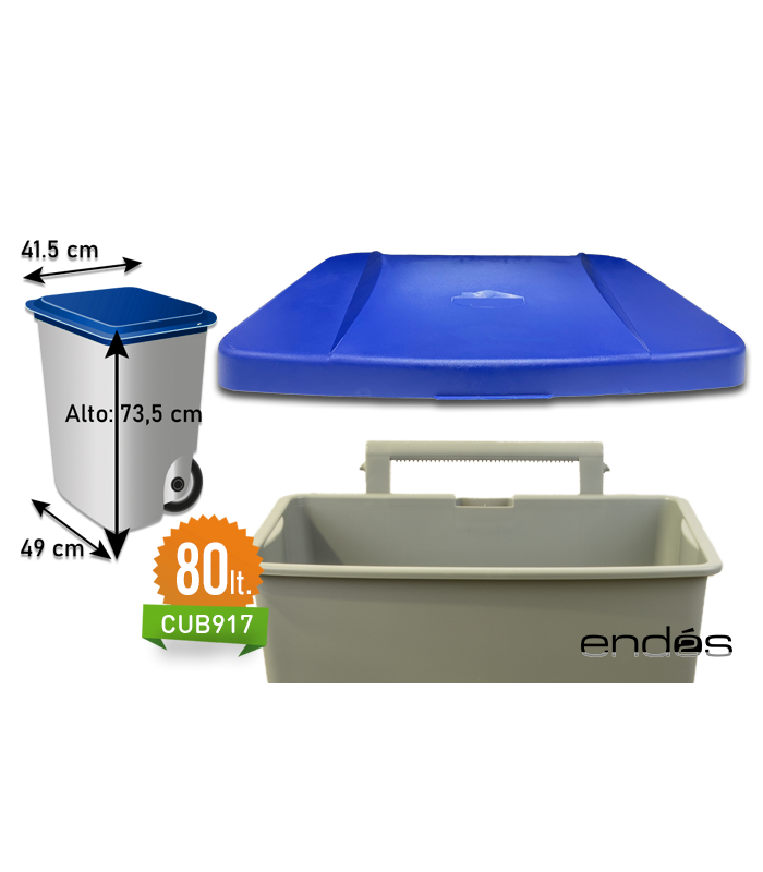 Tapa azul para cubo 80 l. Ref.CUB917